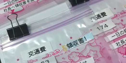 てづくり財布(^^♪ main_image01(ビニールバックにダブルクリップを取り付けた財布の写真)